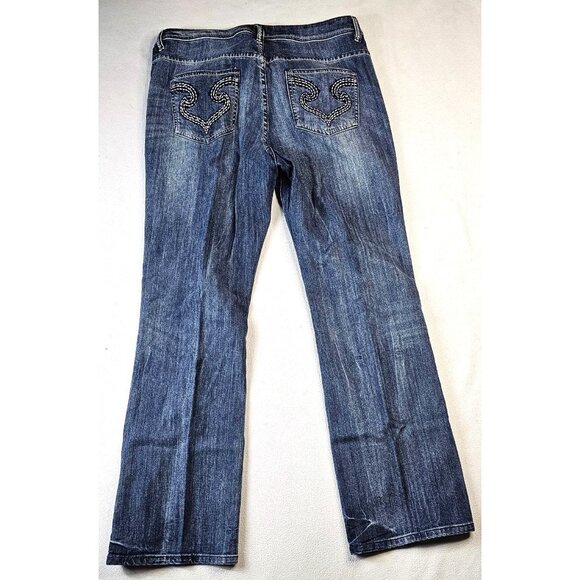 Reba Womens Stretch Denim Jeans Size 14 Bootcut Medium Wash Western Wear - Picture 6 of 8
